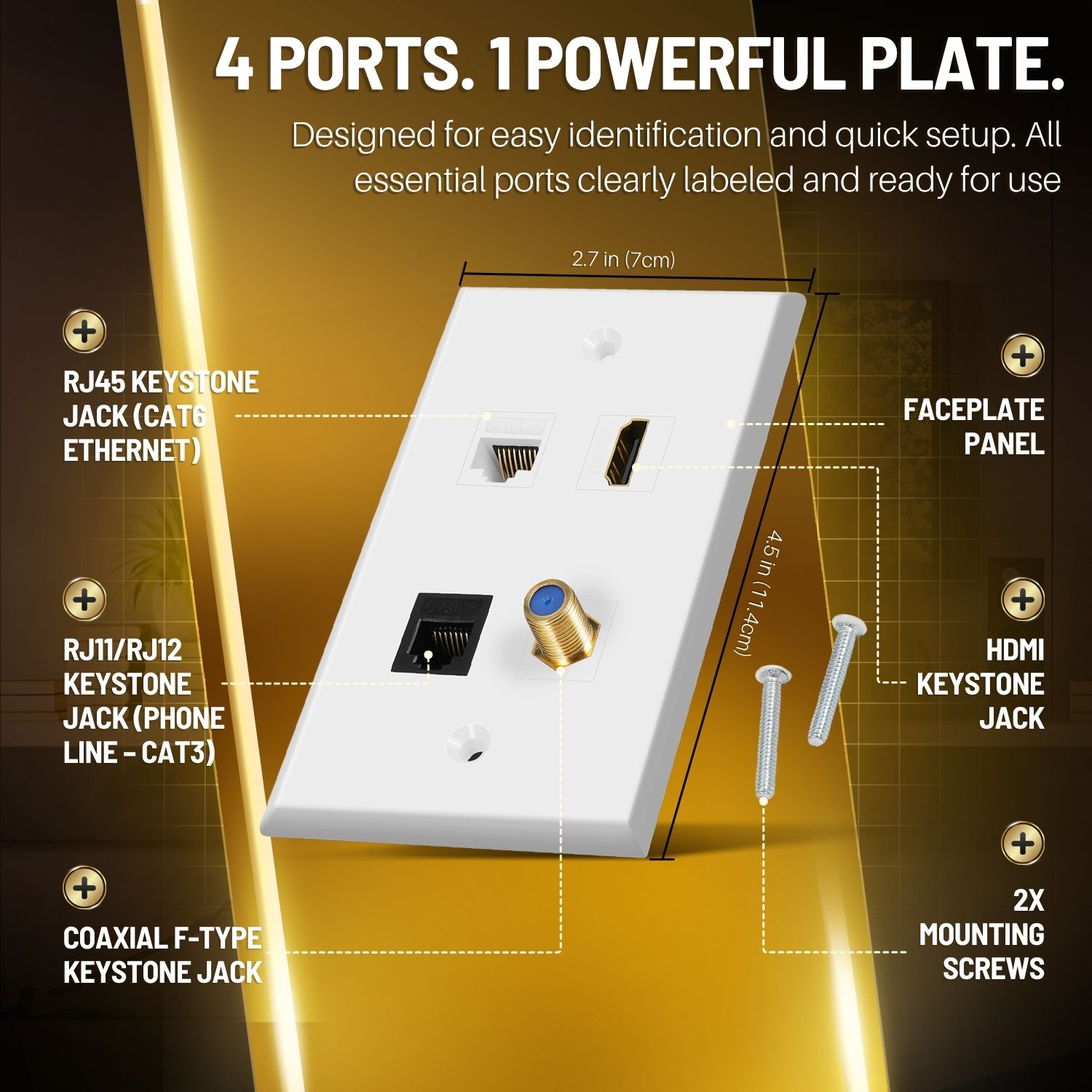Vis à Tête Plate Phillips 1/4-20 X 1 Pouce - Acier Inoxydable 18-8 - Lot De 100 Pièces