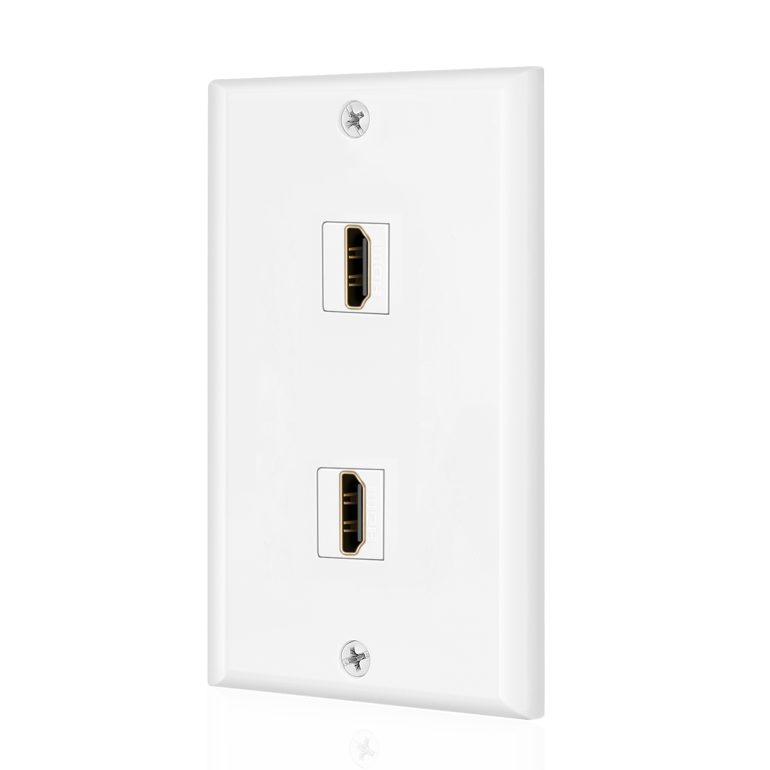 Secure HDMI Coupler - With a female port on the wall plate front and an HDMI female port on the back, easily connects to an HDMI cable run in the wall; Mount near your AV receiver or home theater system with an existing low voltage wall plate location or new HDMI outlet wall plate location