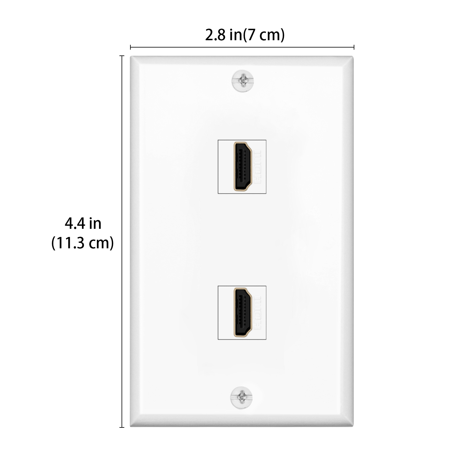 No Soldering - Coupler style connectors provide simple and easy connections to front & back of wall plate