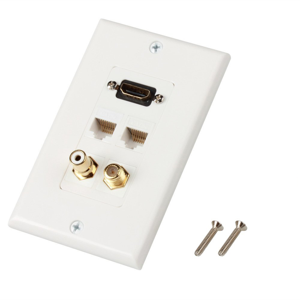 In-Wall Cable Management - helping you to keep your cables and HDMI wall outlet organized and easily accessible. Hide the wires in the wall using this RJ45 wall plate and achieve a cleaner look and avoid tangled wires