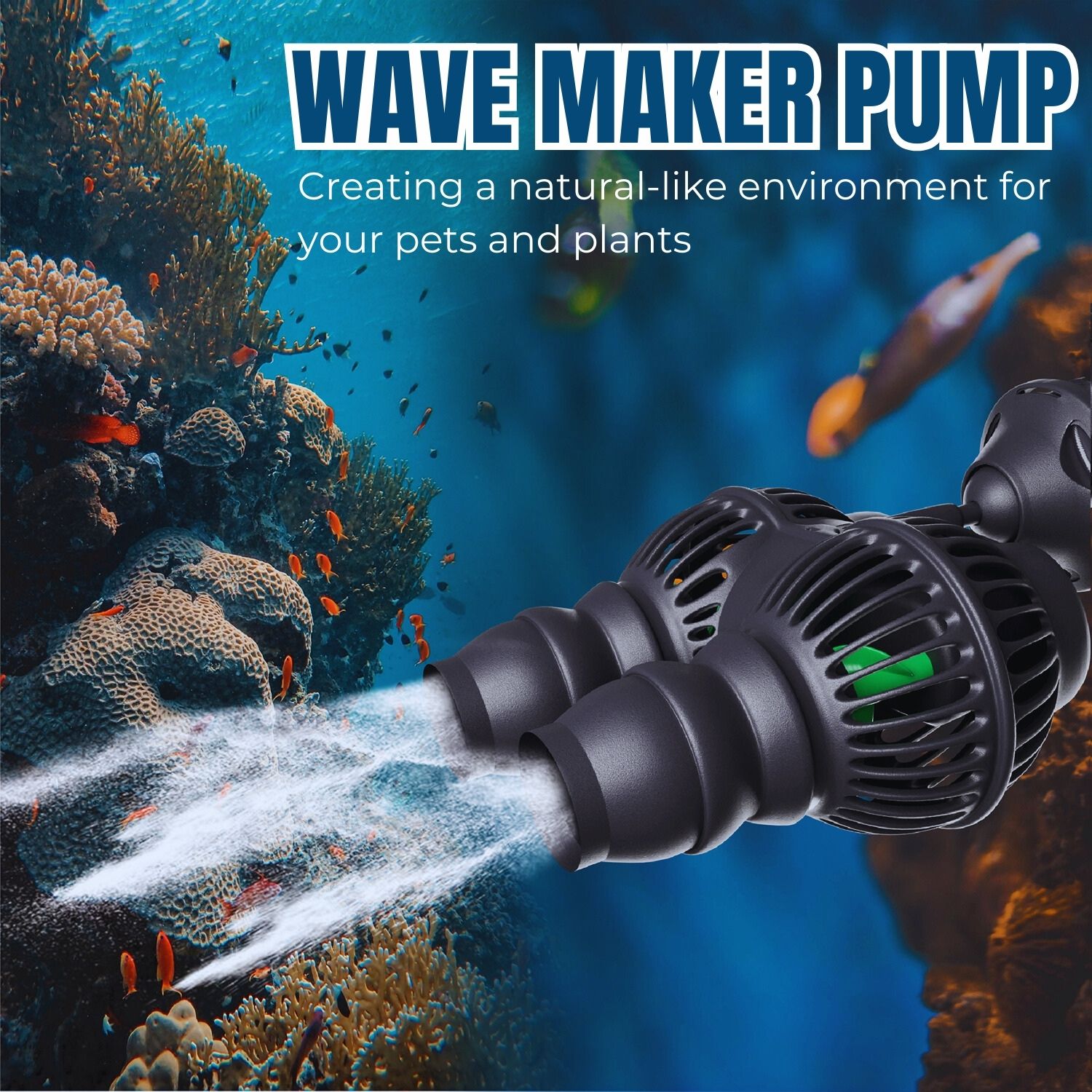 Totally submersible and oil-free motor to avoid pollution to the living circumstance