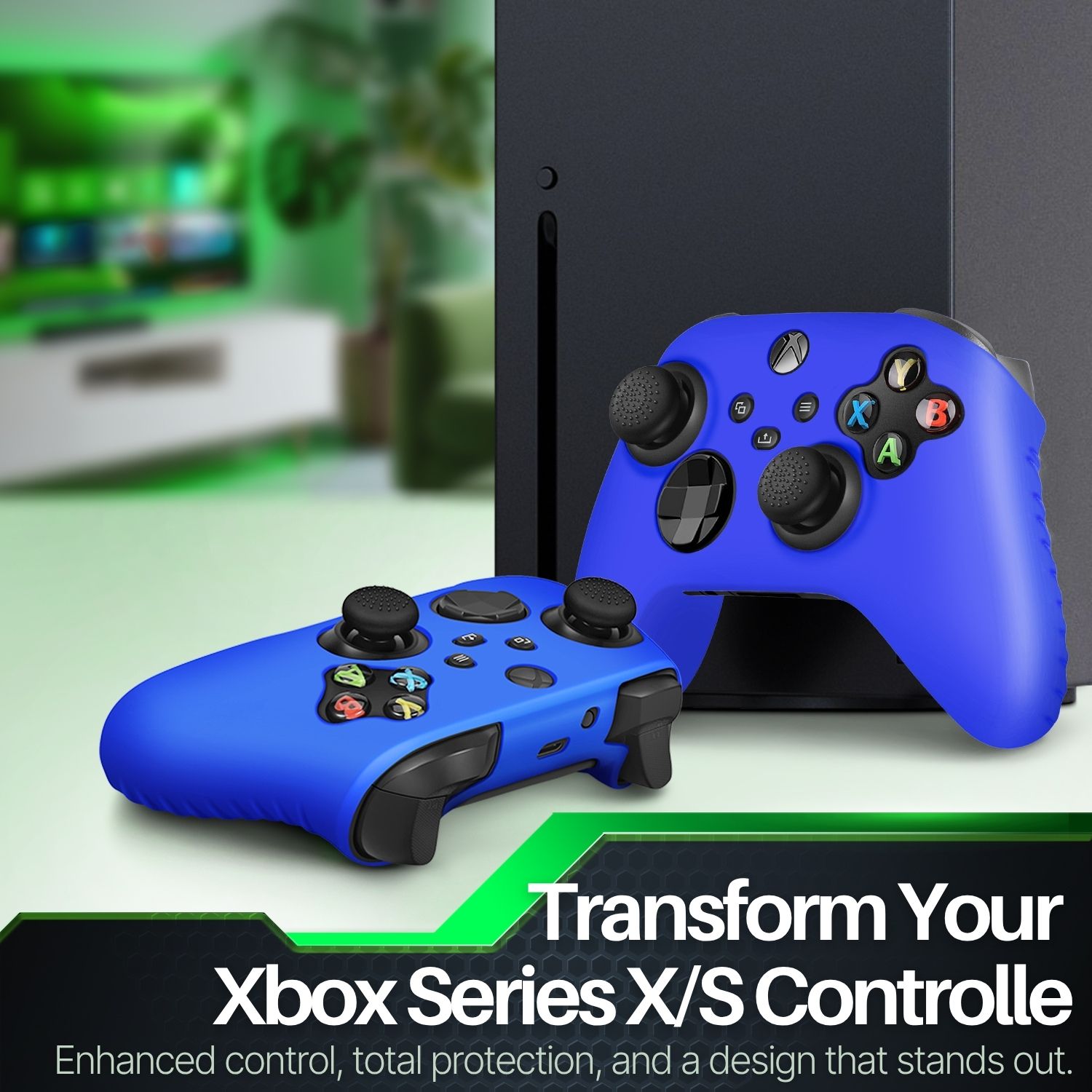 Silicone Cover For Xbox Series X/s Controller - Keep your controller safe and protected in style with this silicone skin case. Compatible with Microsoft Xbox Series X S Core Controller (Release in 2020) and Xbox Wireless Controller (Release in 2021). Add a splash of color to your controller and provide an instant all around protection from scratches, dirt, dust and grease caused by everyday use