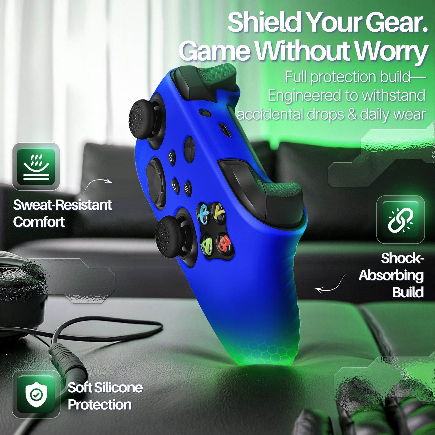 Precise Cut for a Perfect Fit - Improved fit hugs your controller securely and cutouts for buttons are accurate. Precise cut keeps all the buttons, triggers and connection ports are easy to access Made of premium silicone, it is non-toxic and odor-free. Easy to install and remove. Washable design ensures proper hygiene and cleanliness