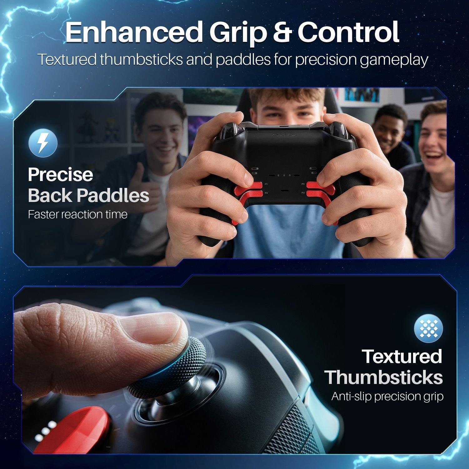 TNP 5 in 1 Elite Controller Paddles for Xbox One Elite Series 2 - Replacement Metal Stainless Steel Paddles Trigger & D-Pad Parts Accessories Compatible with Xbox Elite Controller Series 2 Core, Red