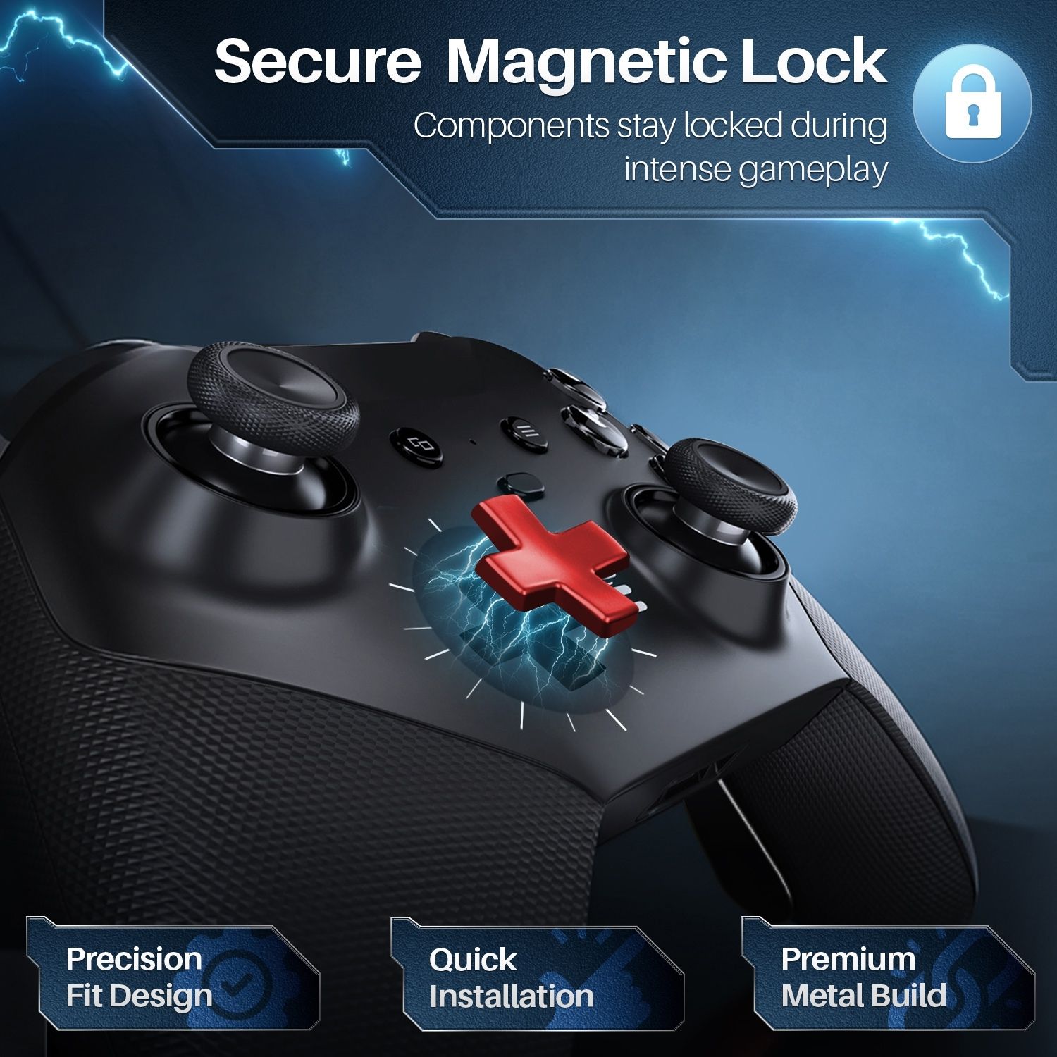 TNP 5 in 1 Elite Controller Paddles for Xbox One Elite Series 2 - Replacement Metal Stainless Steel Paddles Trigger & D-Pad Parts Accessories Compatible with Xbox Elite Controller Series 2 Core, Red