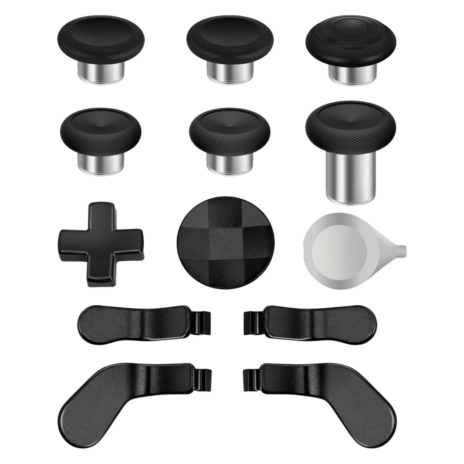 Elite Series 2 Controller Accessories - D-Pads, Thumbsticks, Paddles DIY Customizable Parts, High-Quality Black Elite Component Kit, Replacement Accessories for Xbox One Elite Controller Series 2